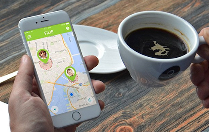 Flip Locator app on smartphone
